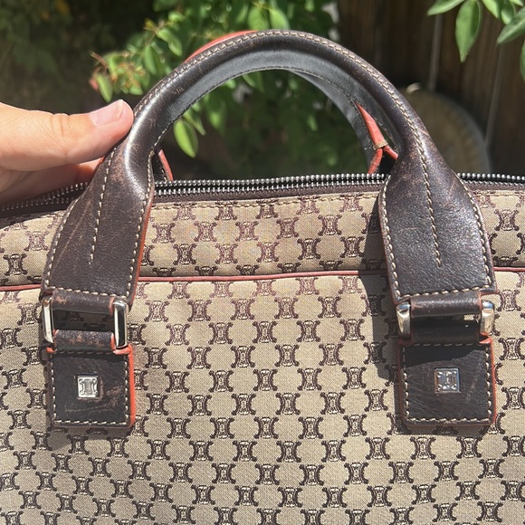 CELINE Macadam Pattern canvas computer ,travel or school bag.😍UNISEX. RARE - Picture 6 of 16